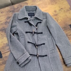Banana Republic Charcoal Toggle Pea Coat
